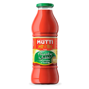 MUTTI Tomate passata al basilico botella 700 grs